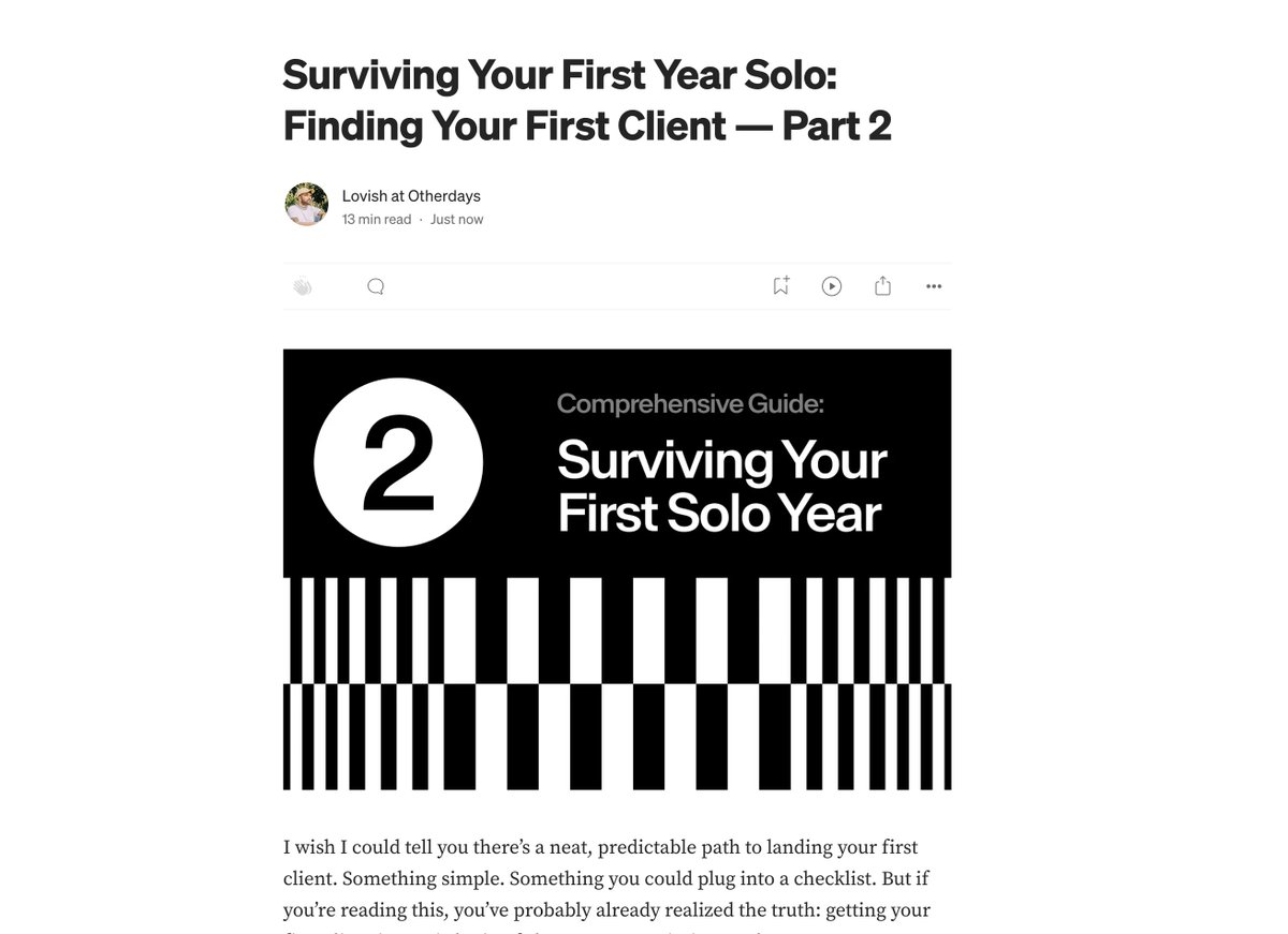 Annnnd it's finally published.

Huge thanks to all the folks who contributed their advice, time, and experience across the last few months.

<a href="/ayushsoni_io/">Ayush Soni</a> , <a href="/willthomson_/">Will Thomson</a>, <a href="/dennismuellr/">dennis</a>, <a href="/_kprkr/">Kieran Parker</a>, <a href="/tjcages/">ty</a>

🔗 Link in Thread
