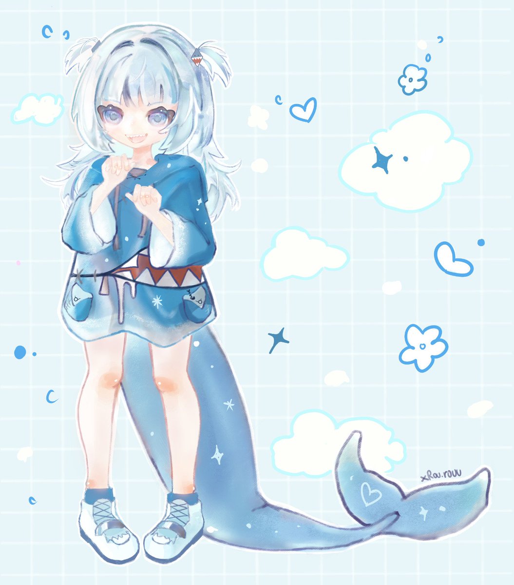 xRourouu's tweet photo. First time doing backgrounds 😭😩 #gwart #gwargura #Vtuber https://t.co/agvofpJyDI