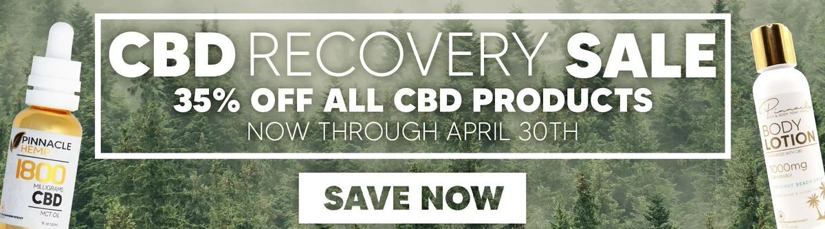 PinnacleHemp's tweet image. Had a high-energy weekend? 😅
Yeah, us too. That’s why we’re bringing you the CBD Recovery Sale.

🌿 35% OFF all hemp-derived CBD thru April 30.
Naturally reset. Fully refresh.

🛒  pinnaclehemp.com/product-catego…

#CBDRecovery #EarthDayVibes #PinnacleHemp