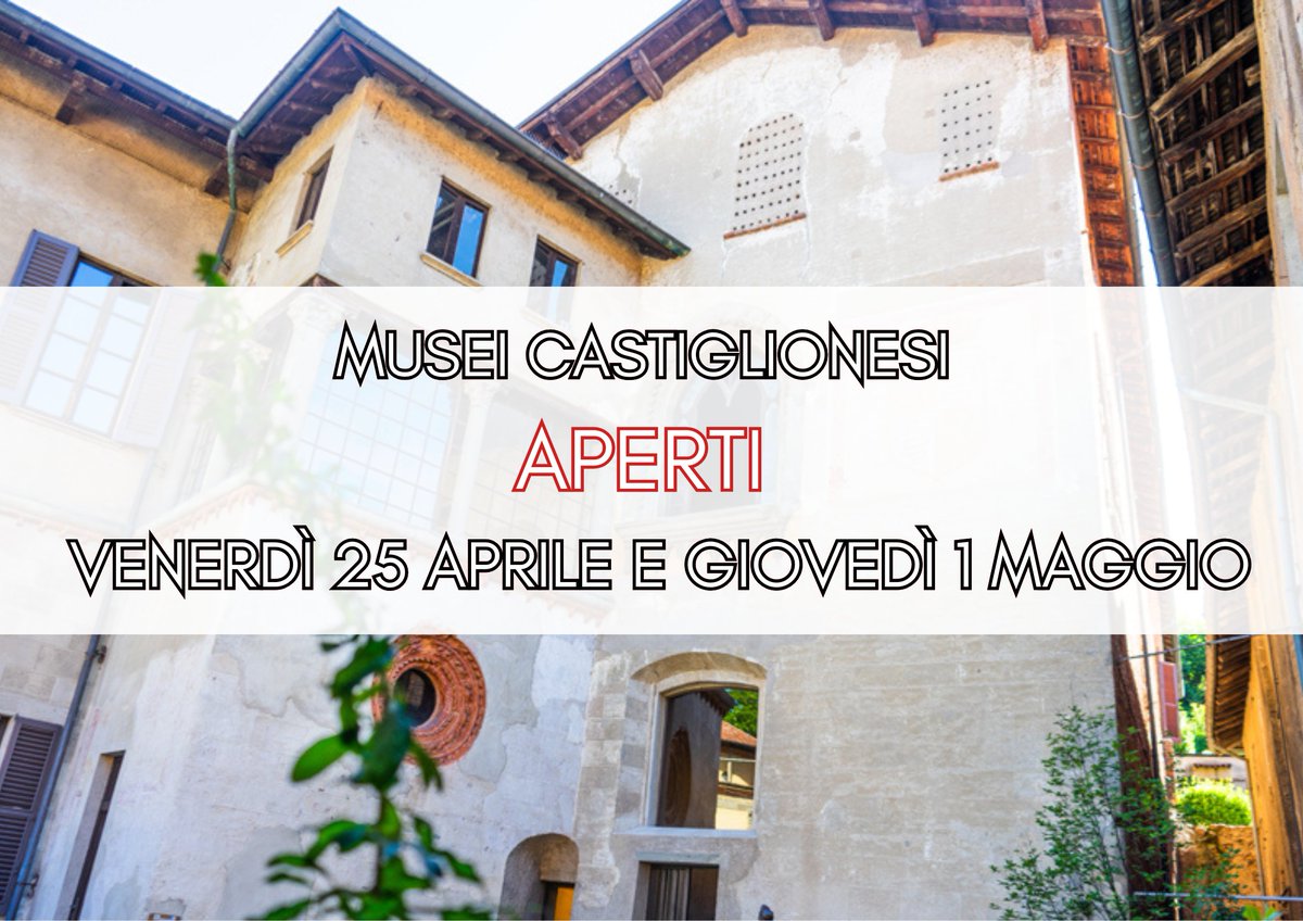 Comune di Castiglione Olona (@comunecastolona) on Twitter photo #Musei in occasione delle festività del 25 Aprile e del 1 Maggio i musei di Castiglione Olona, <a href="/BrandaCast/">Museo Branda Castiglioni</a>, <a href="/MAPmuseum/">Museo Arte Plastica</a> e <a href="/LaCollegiata/">Museo della Collegiata</a>, saranno APERTI. - INFO e orari: comune.castiglione-olona.va.it/novita/notizie…
#CastiglioneOlona #25Aprile #1Maggio #Musei in occasione delle festività del 25 Aprile e del 1 Maggio i musei di Castiglione Olona, <a href="/BrandaCast/">Museo Branda Castiglioni</a>, <a href="/MAPmuseum/">Museo Arte Plastica</a> e <a href="/LaCollegiata/">Museo della Collegiata</a>, saranno APERTI. - INFO e orari: comune.castiglione-olona.va.it/novita/notizie…
#CastiglioneOlona #25Aprile #1Maggio