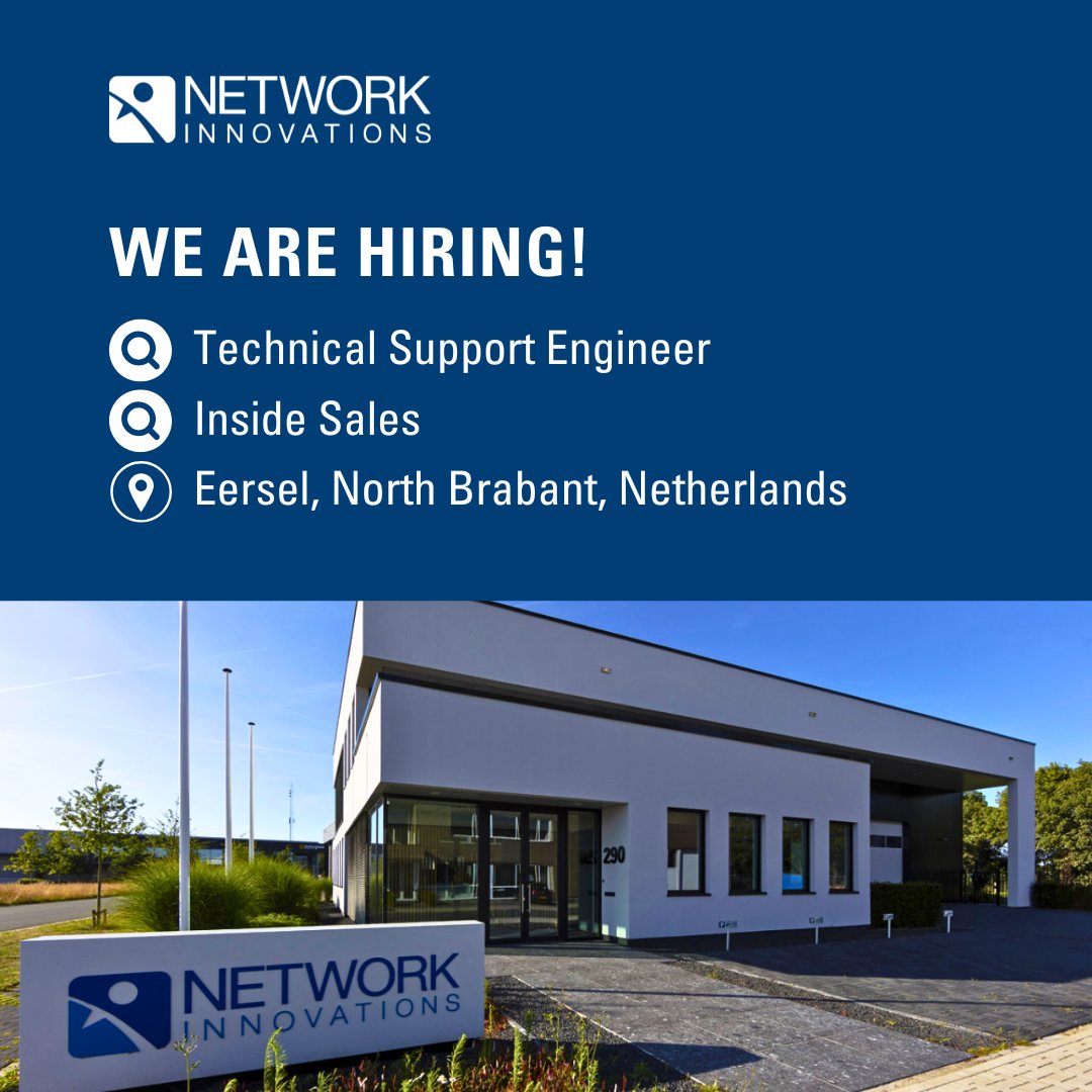 NetworkINV's tweet image. Join Network Innovations in #Eersel! ⬇️
Technical Support Engineer:
🔗 hubs.li/Q03jgf9Y0
Inside Sales:
🔗 hubs.li/Q03jgqBX0
#Hiring #TechnicalSupport #Engineer #InsideSales #JoinOurTeam