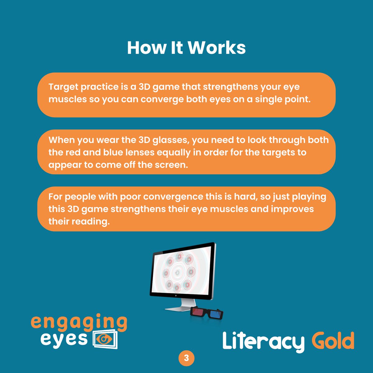 LiteracyGold's tweet photo. Engaging Eyes is a vision training program, which improves convergence by strengthening eye muscles, enabling pupils to focus both eyes on the same letter and track smoothly across the page 📚

Start improving reading in your school today at: https://t.co/MSlmqSEbC9 

#dyslexia https://t.co/b7xNJismMn