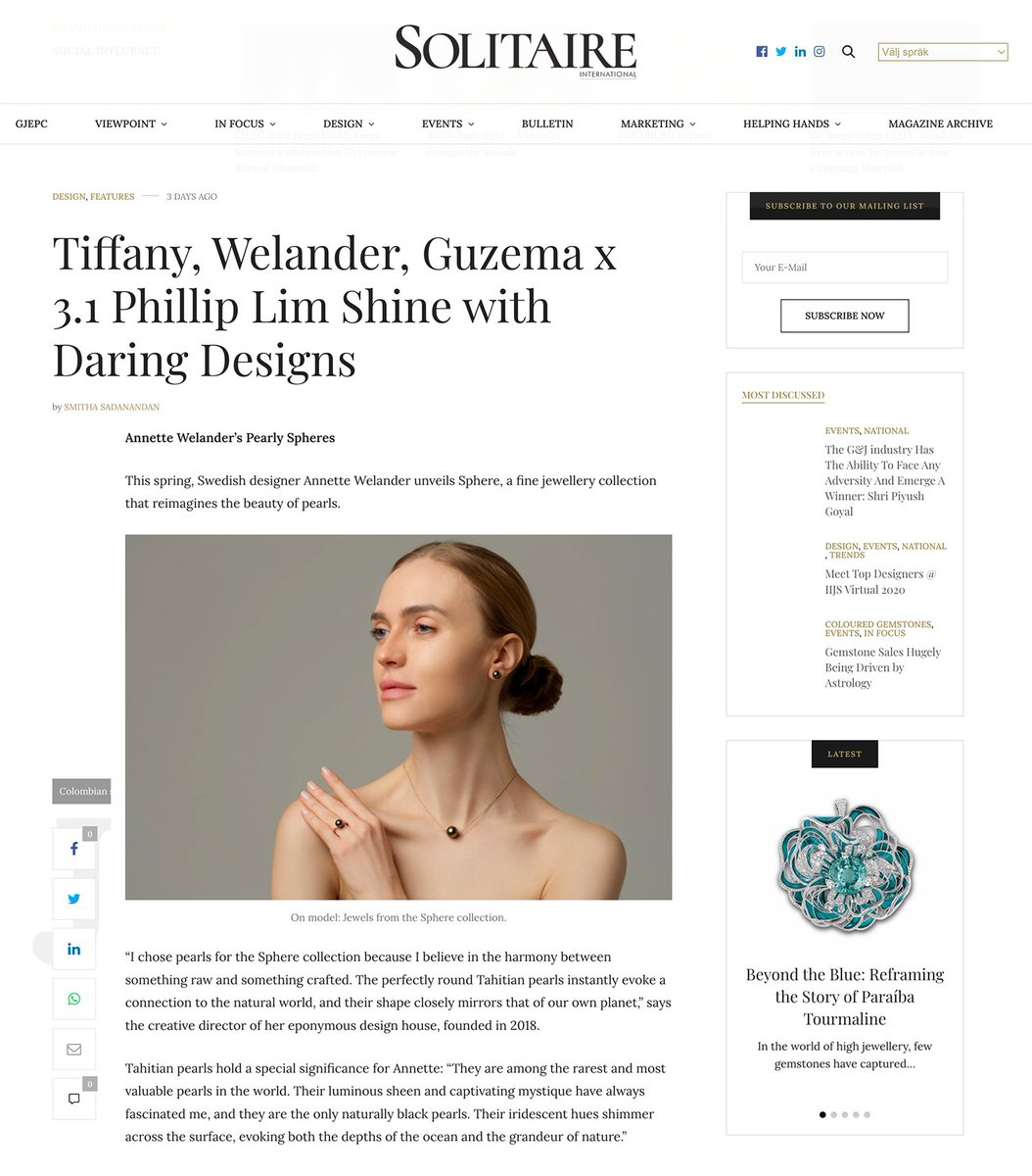 AnnetteWelander's tweet photo. Our thanks to Solitaire magazine for including our design house in your feature https://t.co/0mrv7g2mva https://t.co/xAfxGcqUCg