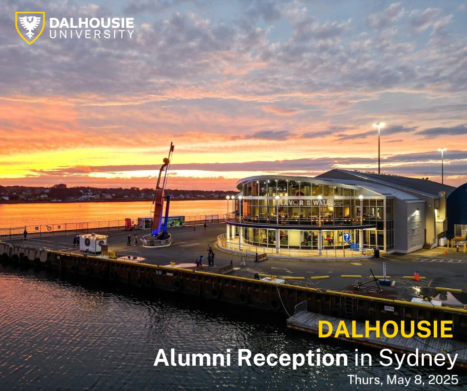 Dalhousie alumni in Sydney, NS are invited to our upcoming Alumni Reception. Catch up with fellow alumni and meet special guests on Thursday, May 8, 5:30–7:30 PM. Admission is complimentary, and light refreshments will be served. Register now: eventbrite.ca/e/dalhousie-al…