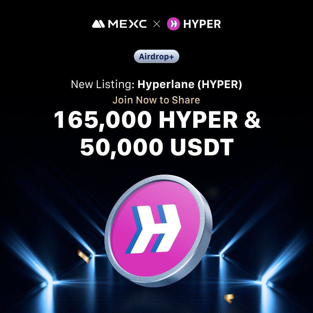 Cash₿ro🔥 (@cryptobro100x) on Twitter photo 📢 EXCELLENT NEWS! <a href="/MEXC_Official/">MEXC</a> is proud to list $HYPER –  LOWEST fees, trade now! 
🔥 HUGE REWARDS EVENT: 165,000 HYPER + 50,000 USDT prize pool! 
⏳ Don't delay! Campaign is live from Apr 21, 2025, 10:00 (UTC) to May 01, 2025, 10:00 (UTC) 
🔥 How to WIN?
✅ New users: 📢 EXCELLENT NEWS! <a href="/MEXC_Official/">MEXC</a> is proud to list $HYPER –  LOWEST fees, trade now! 
🔥 HUGE REWARDS EVENT: 165,000 HYPER + 50,000 USDT prize pool! 
⏳ Don't delay! Campaign is live from Apr 21, 2025, 10:00 (UTC) to May 01, 2025, 10:00 (UTC) 
🔥 How to WIN?
✅ New users: