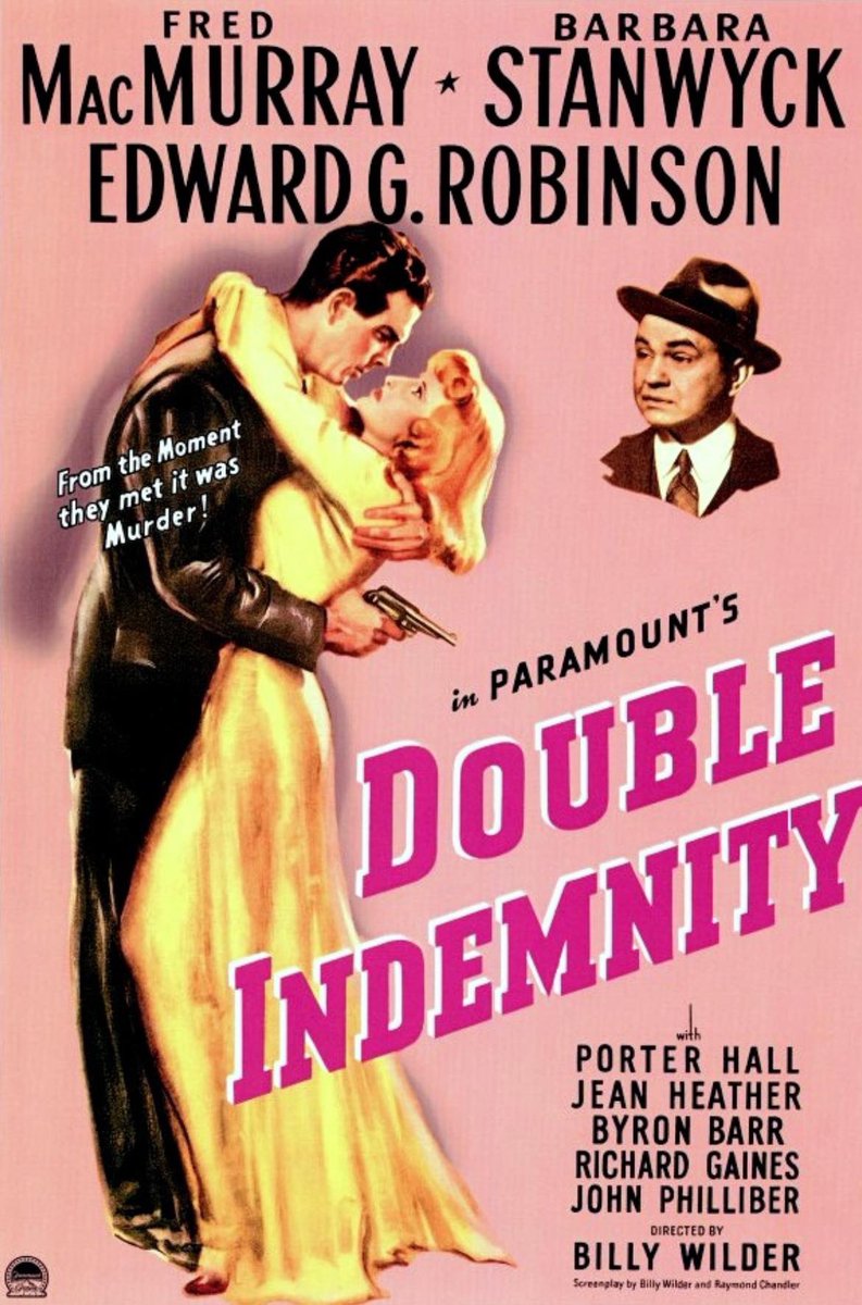 RSRVwithRandJ's tweet photo. Hey Reservos! This week, we are discussing the 1944 film noir classic, #DoubleIndemnity. Listen as we breakdown the gold standard of film noir and the ways it perfectly utilizes the tropes and themes that make the film so dark and compelling. Enjoy on all platforms! https://t.co/xAOrcOGv0s