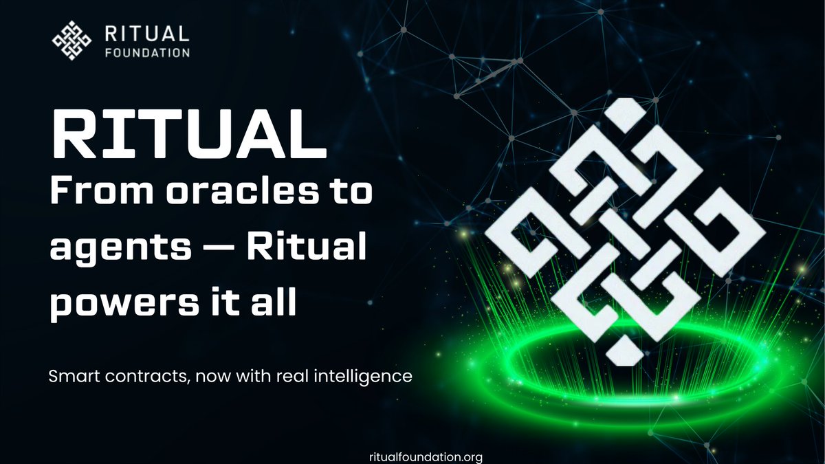 Oleg X7 ⌘ ꧁IP꧂ (@oleg_x7) on Twitter photo Ritual <a href="/ritualfnd/">Ritual Foundation</a> — the AI-native Layer 1 that's reprogramming the blockchain stack.
Forget “AI + blockchain” as a buzzword. Ritual is built for AI from the ground up.
Let’s break down why this project is one of the most ambitious in the space. 👇
At its core, Ritual is a Ritual <a href="/ritualfnd/">Ritual Foundation</a> — the AI-native Layer 1 that's reprogramming the blockchain stack.
Forget “AI + blockchain” as a buzzword. Ritual is built for AI from the ground up.
Let’s break down why this project is one of the most ambitious in the space. 👇
At its core, Ritual is a