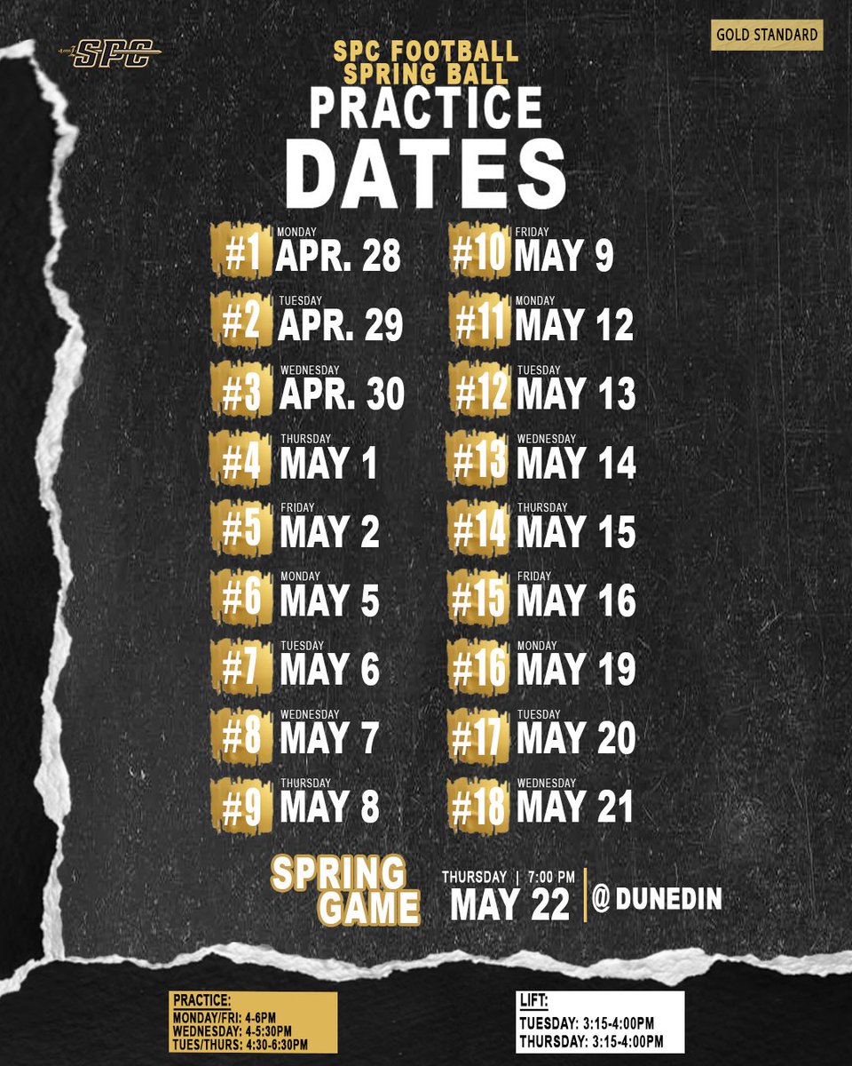 Coaches who are in town for Spring

Come by <a href="/SPCBaronsFB/">SPC Baron Football</a> to see what we’re building!! #GoldStandard 🏆 ◼️