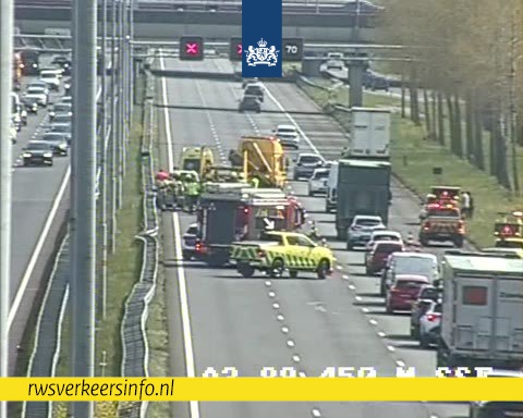 Ongeval op A2 bij knooppunt Deil