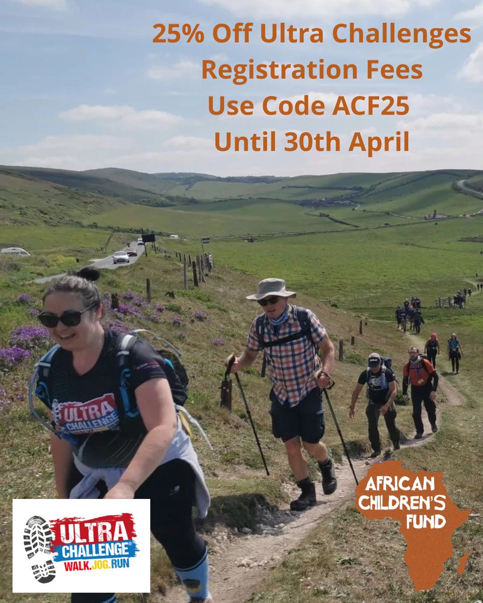 ❗ 8 days remaining: 25% Off <a href="/UltraChallenges/">Ultra Challenge</a> Registration Fees! ❗
🏃🏿‍♂️ Book your event before 30th April and receive 25% off registration fees for the Ultra Challenge 'Full Sponsorship' fundraising option, with discount code ACF25. 
🔗 ultrachallenge.com/isle-of-wight-…