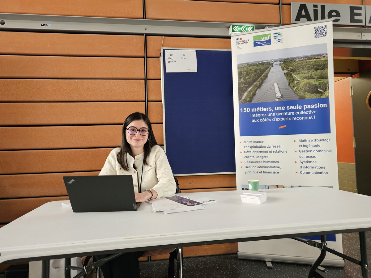 Merci à VNF - Voies navigables de France d'avoir participé au forum de l'apprentissage de #PolytechLille !