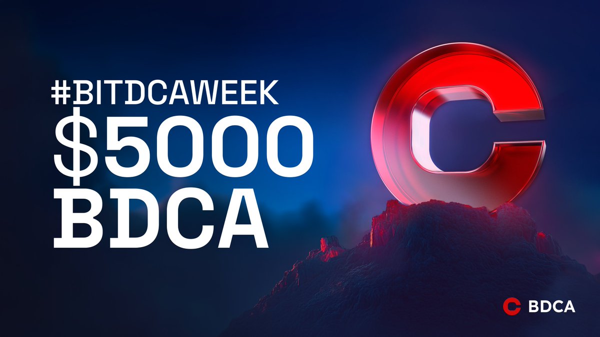BitDCA (@bitdcaofficial) on Twitter photo It’s #BDCAWeek 🎉
and we’re giving away $5,000 worth of $BDCA.
To enter, buy $25 of $BDCA on <a href="/PancakeSwap/">PancakeSwap</a>, reply with a screenshot and #BDCA. You could win $50, $100, or $250 in $BDCA.
Must follow @BitDCAOfficial and join Discord + share tx proof 🤝
Tag a friend -> extra luck It’s #BDCAWeek 🎉
and we’re giving away $5,000 worth of $BDCA.
To enter, buy $25 of $BDCA on <a href="/PancakeSwap/">PancakeSwap</a>, reply with a screenshot and #BDCA. You could win $50, $100, or $250 in $BDCA.
Must follow @BitDCAOfficial and join Discord + share tx proof 🤝
Tag a friend -> extra luck