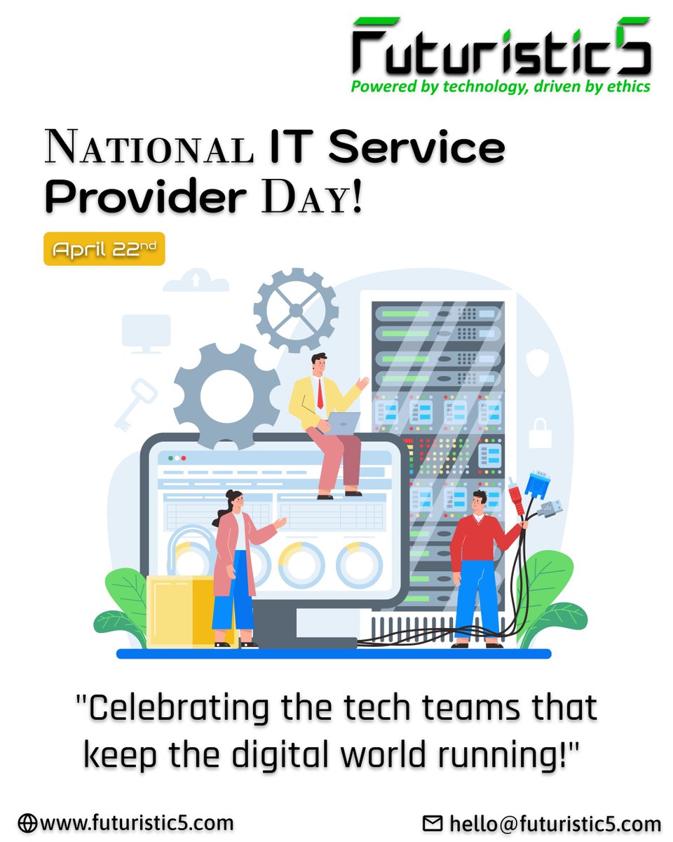 Futuristic5 IT Solutions (@_futuristic5) on Twitter photo We power your digital growth, from websites & apps to cloud & security solutions.
This #ITServiceProviderDay is a reminder: letβs build something amazing together. π‘
π© hello@futuristic5.com
π futuristic5.com
#Futuristic5 #ITServices #WebDev #AppDev #TechPartner We power your digital growth, from websites & apps to cloud & security solutions.
This #ITServiceProviderDay is a reminder: letβs build something amazing together. π‘
π© hello@futuristic5.com
π futuristic5.com
#Futuristic5 #ITServices #WebDev #AppDev #TechPartner
