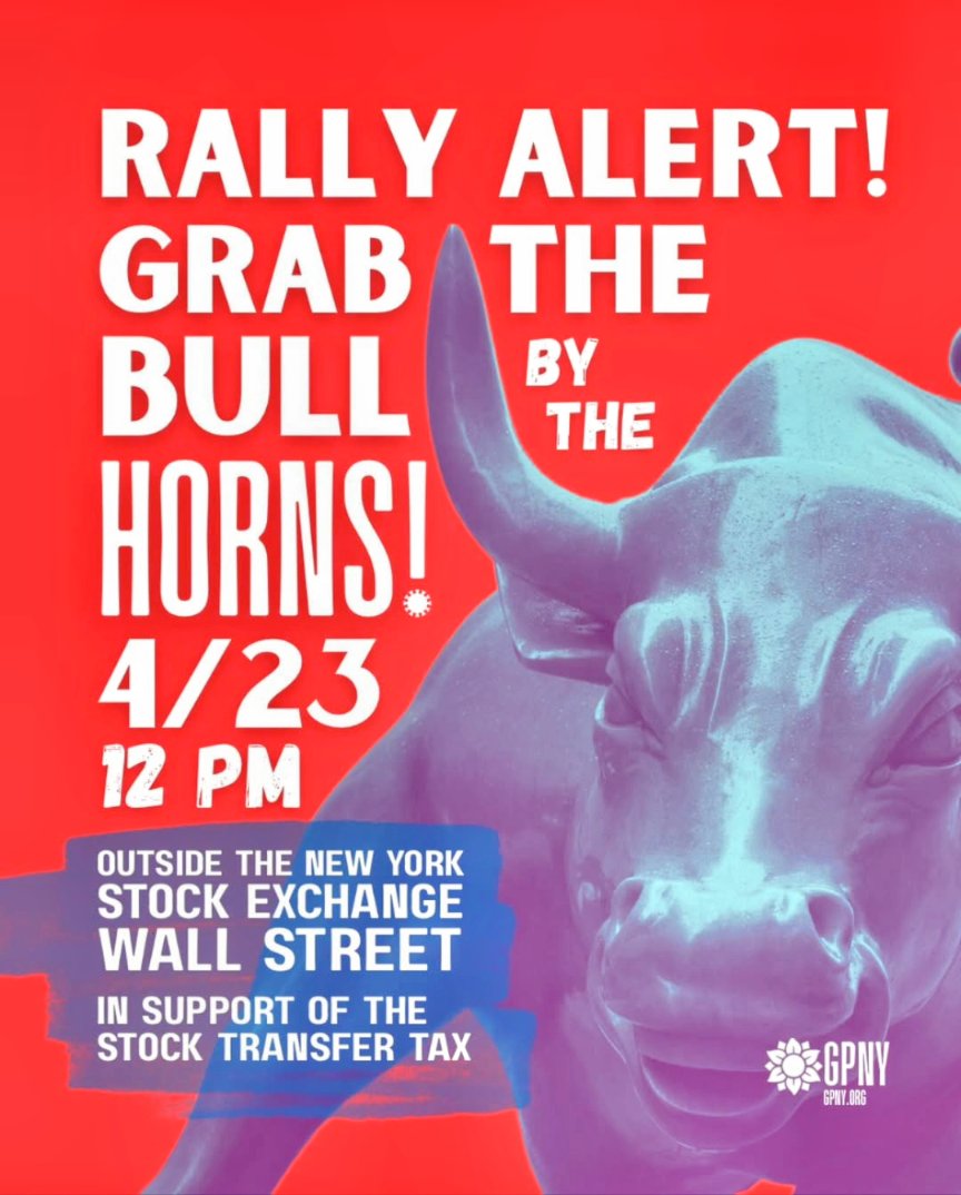 toxdanny's tweet image. Repeal the #StockTransferTax Rebate! Wednesday, April 23rd at Noon; Across New York Stock Exchange, 23 Wall Street Staircase.
More info👇🧵
