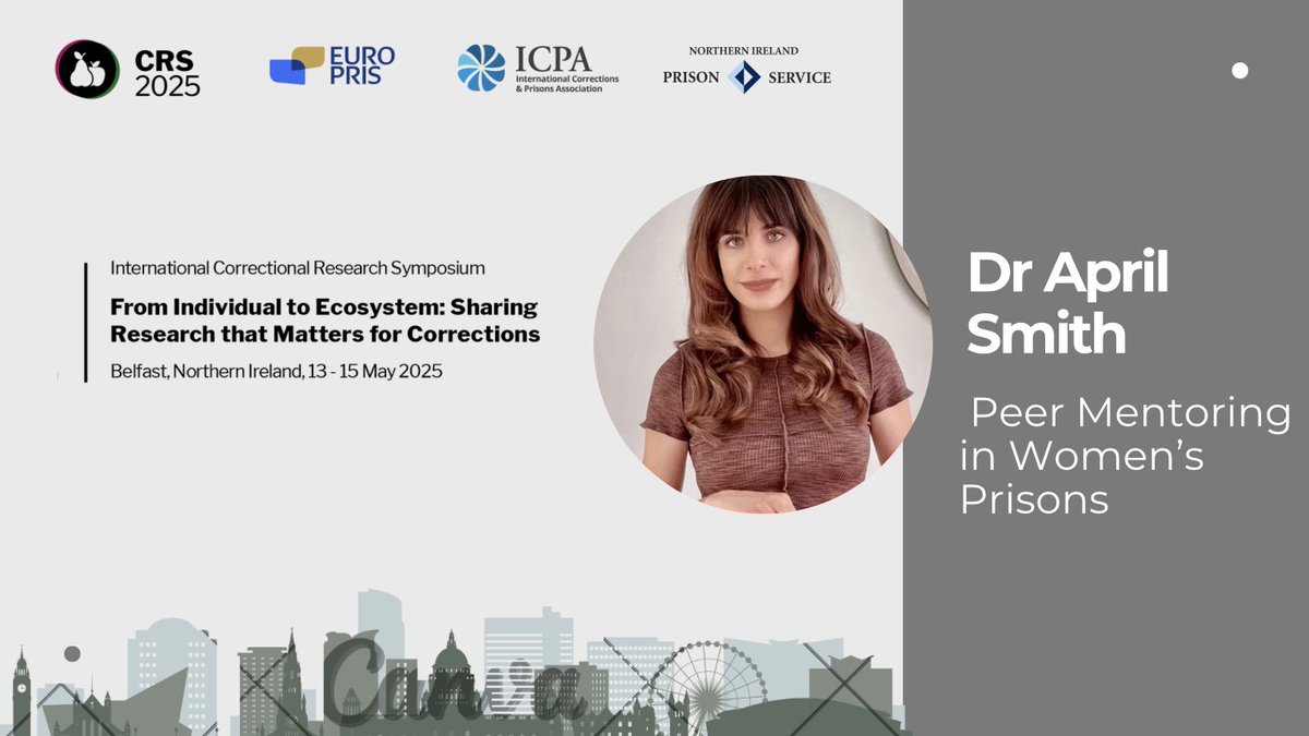 Excited to share my work on peer mentoring in women’s prisons at this year’s International Correctional Research Symposium in Belfast! Looking forward to learning and connecting <a href="/icpaadvancing/">ICPA</a> #CorrectionalResearch2025

🔗 lnkd.in/eXKbbSnV