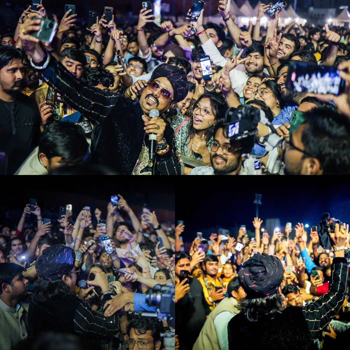 एक यादगार रात—मेरा दिल भर आया! यहाँ बहुत सारे युवा, ऊर्जावान और जोशीले लोक संगीत प्रेमी हैं—आप सभी के लिए गाना कितना आनंददायक है! लोक संगीत का भविष्य उज्ज्वल है, क्योंकि हमें आप जैसे दर्शक मिले हैं! UPES के छात्र वास्तव में मेरे दिल के करीब हैं। ❤️🎶 <a href="/UPESDehradun/">UPES</a> #mamekhan #upes