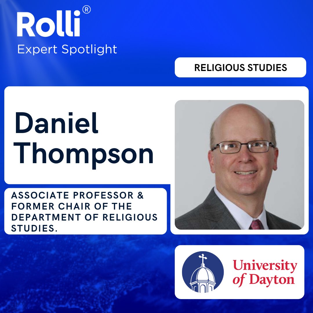 Rolli (@rolliapp) on Twitter photo Following Pope Francis’s death, Dr. Daniel Thompson of <a href="/univofdayton/">University of Dayton</a> offers expert insight on Catholic identity and church transitions.
He’s available for media interviews as the Vatican begins the papal selection process.
Find great experts at rolli.ai Following Pope Francis’s death, Dr. Daniel Thompson of <a href="/univofdayton/">University of Dayton</a> offers expert insight on Catholic identity and church transitions.
He’s available for media interviews as the Vatican begins the papal selection process.
Find great experts at rolli.ai