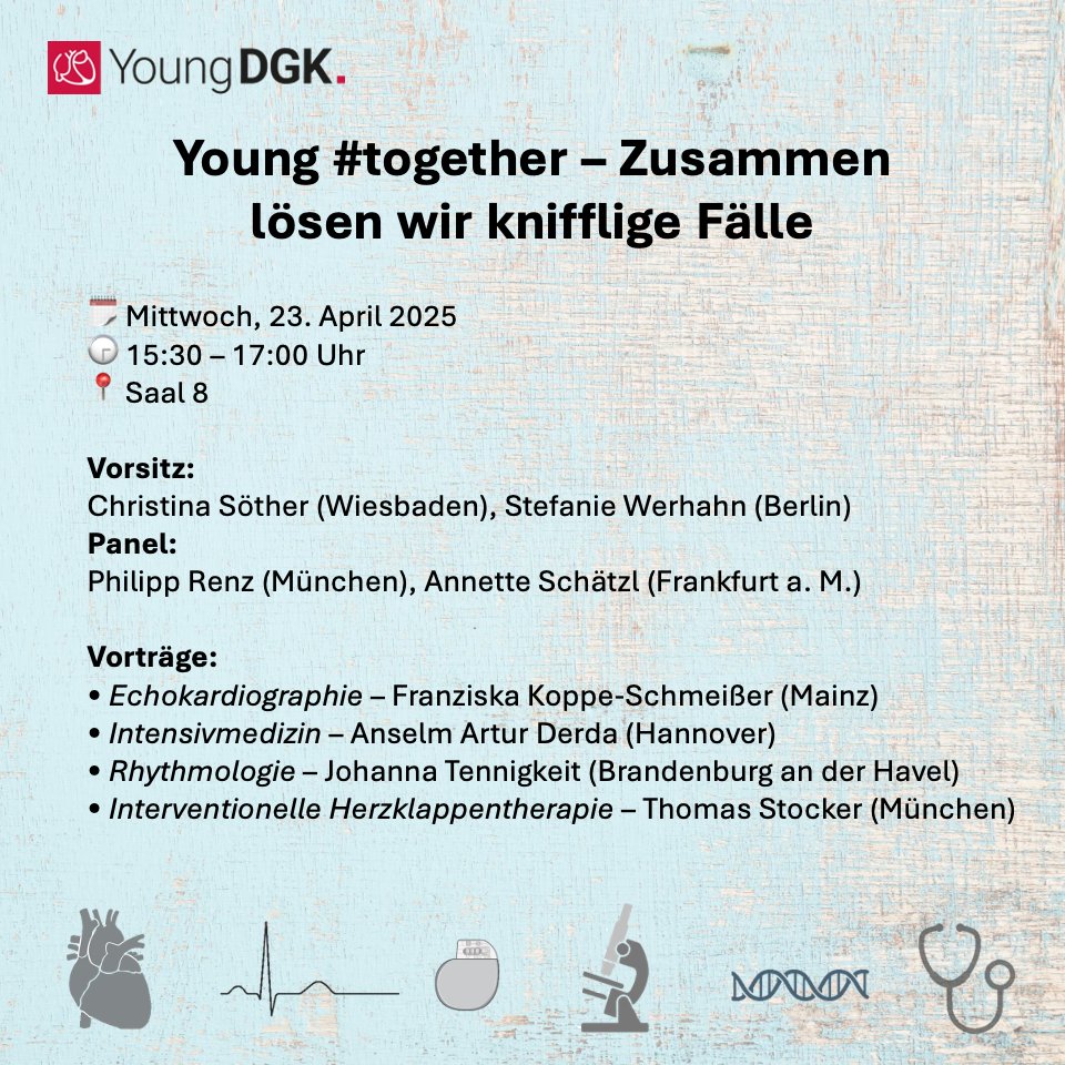 Hannah Billig (@hannah_billig_) on Twitter photo Young #together – knifflige Fälle gemeinsam gelöst!
Fallbasiertes Lernen, TED-Voting und kollegialer Austausch!
So geht Teamwork auf der #DGKJahrestagung
Kommt in Saal 8!
<a href="/YoungDgk/">Young DGK</a> <a href="/Franzi_Koppe/">Franziska Koppe-Schmeißer</a> <a href="/JTennigkeit/">Johanna Tennigkeit</a> <a href="/Kardiophil/">Philipp Breitbart</a>
🔍❤️🩹 Young #together – knifflige Fälle gemeinsam gelöst!
Fallbasiertes Lernen, TED-Voting und kollegialer Austausch!
So geht Teamwork auf der #DGKJahrestagung
Kommt in Saal 8!
<a href="/YoungDgk/">Young DGK</a> <a href="/Franzi_Koppe/">Franziska Koppe-Schmeißer</a> <a href="/JTennigkeit/">Johanna Tennigkeit</a> <a href="/Kardiophil/">Philipp Breitbart</a>
🔍❤️🩹