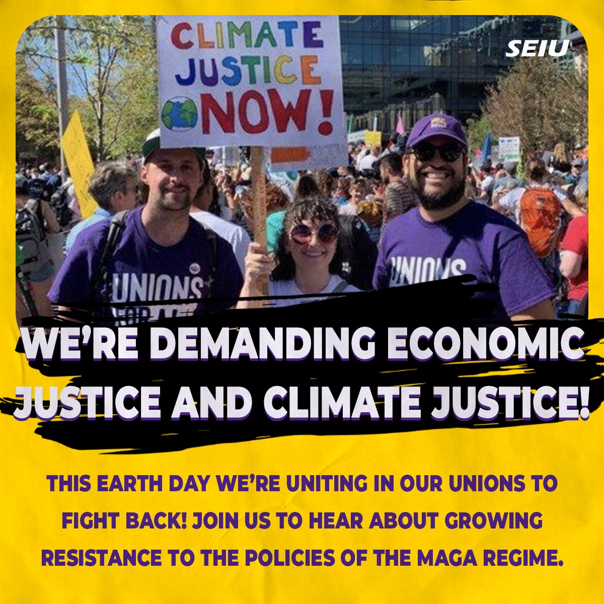 This Earth Day, we’re fighting for climate justice.

The MAGA agenda puts billionaires and polluters first—gutting the climate programs our communities rely on. 

But we’re not backing down. As we rebuild from fires, floods, and storms, we know we deserve more than just thoughts
