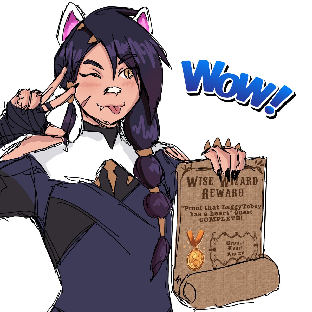 Every time I draw Erisa it’s always related to LaggyTobey somehow…