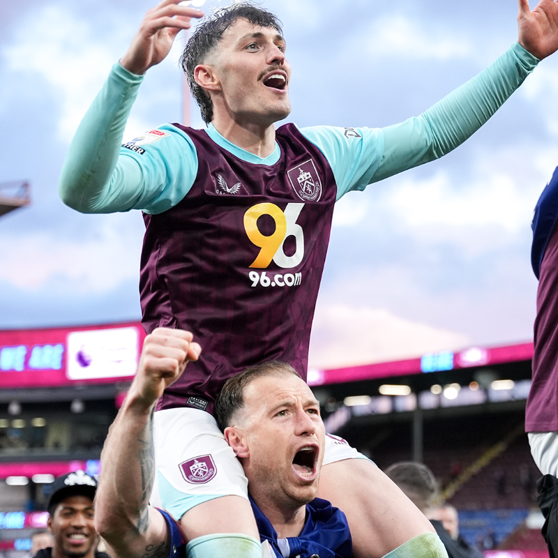 Ashley Barnes with his fourth promotion in Claret and Blue 💜🤩