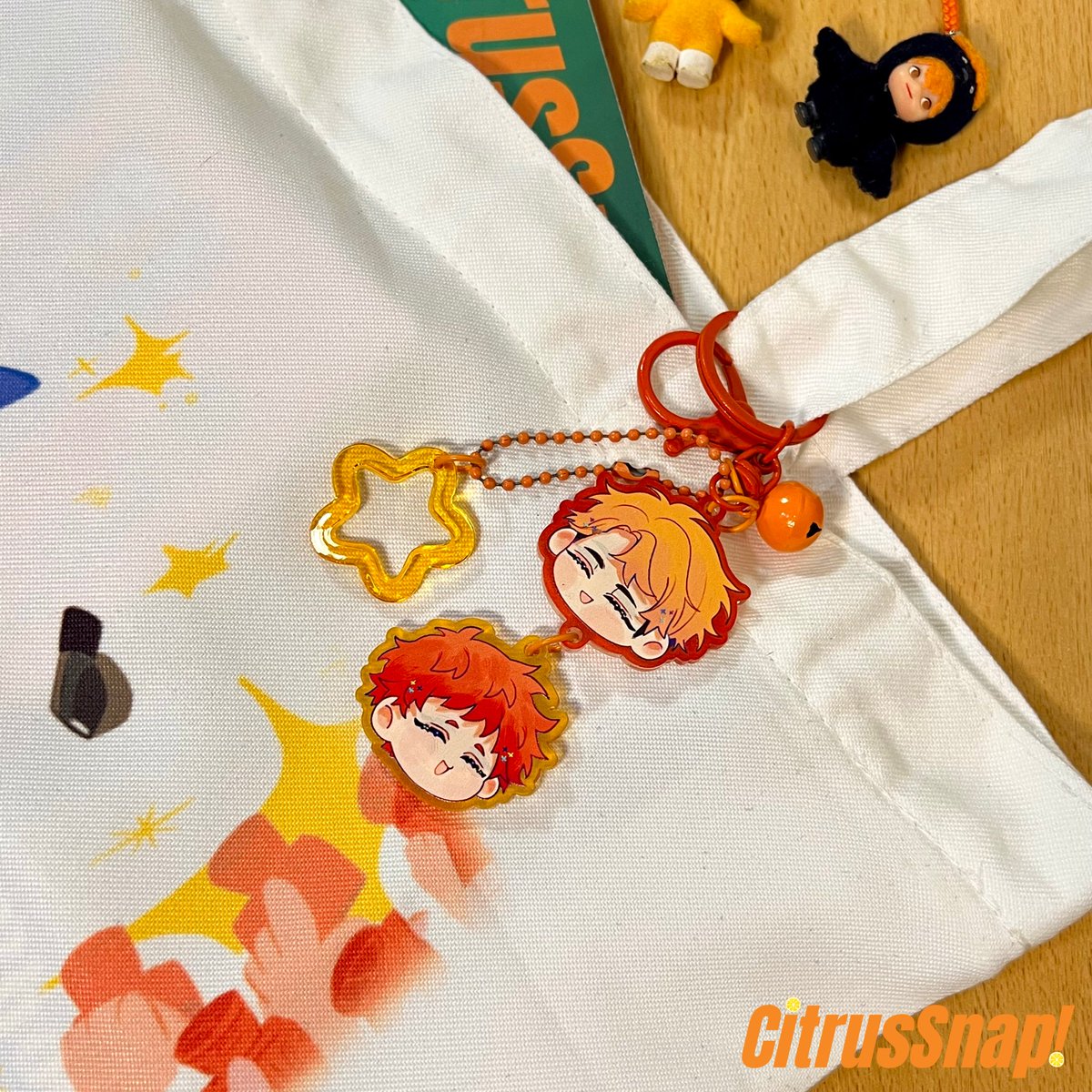 AtshnSnap's tweet photo. Ready to have AtsuHina accompany you in your days? Take a look here to the charms that will swing whenever you walk with your bags! 

psst it’s double sided 😜
#atsuhina #侑日 #CitrusSnap 🍋🍊 https://t.co/23osPn4FhE