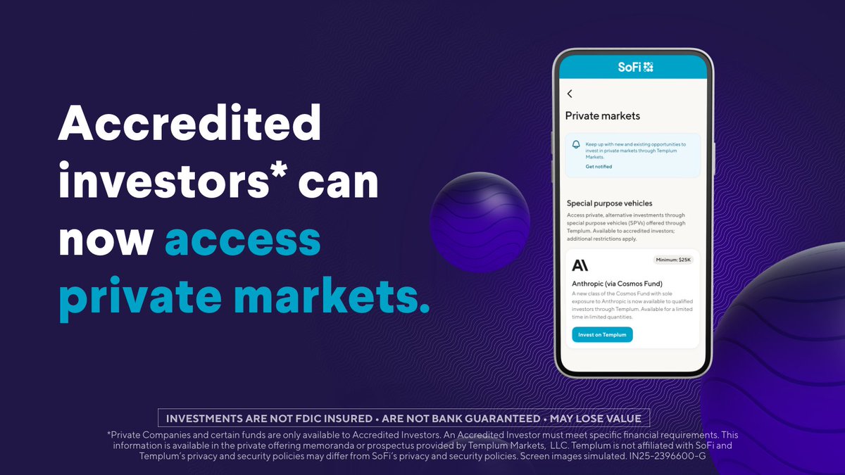 This just in: We’ve teamed up with <a href="/TemplumHQ/">Templum</a> to offer accredited investors* expanded access to private markets including a new class of the Cosmos Fund (with sole exposure to <a href="/AnthropicAI/">Anthropic</a>), and private equity funds Pomona Investment Fund and StepStone Private Markets Fund.