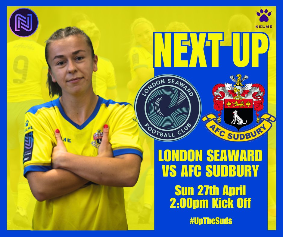 AFC Sudbury Women (@afcsudburywomen) on Twitter photo Next β¬οΈ
It is our last <a href="/FAWNL/">FA Women's National League</a> game of the season as we travel to @LondonSeawardFC. Come and show your support! πππ©· Next β¬οΈ
It is our last <a href="/FAWNL/">FA Women's National League</a> game of the season as we travel to @LondonSeawardFC. Come and show your support! πππ©·
