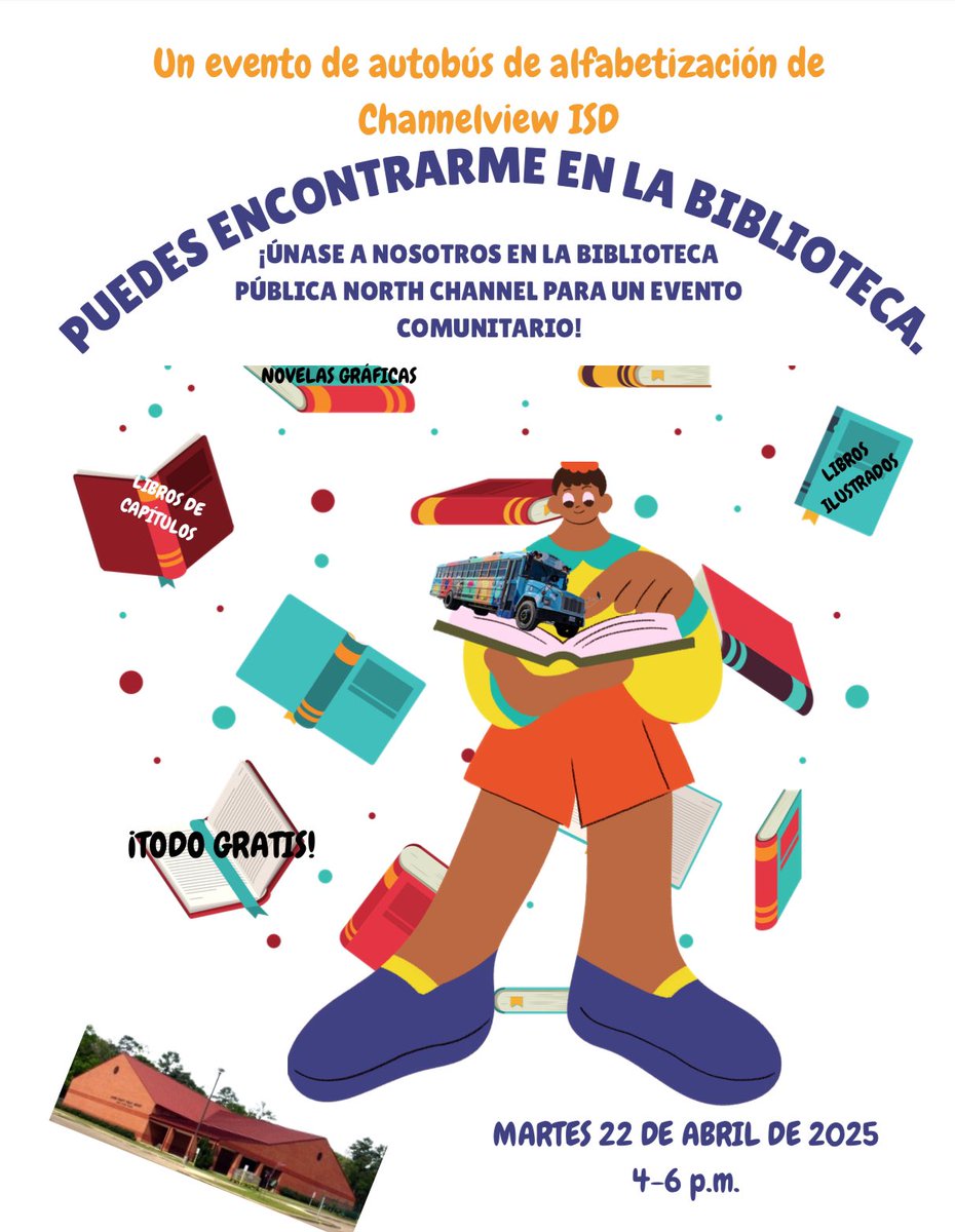 The Literacy Bus is on its way to the North Channel Public Library today, Tuesday, April 22, 2025, from 4:00 PM to 6:00 PM. This is a free community event! 
#IntentionalExcellence