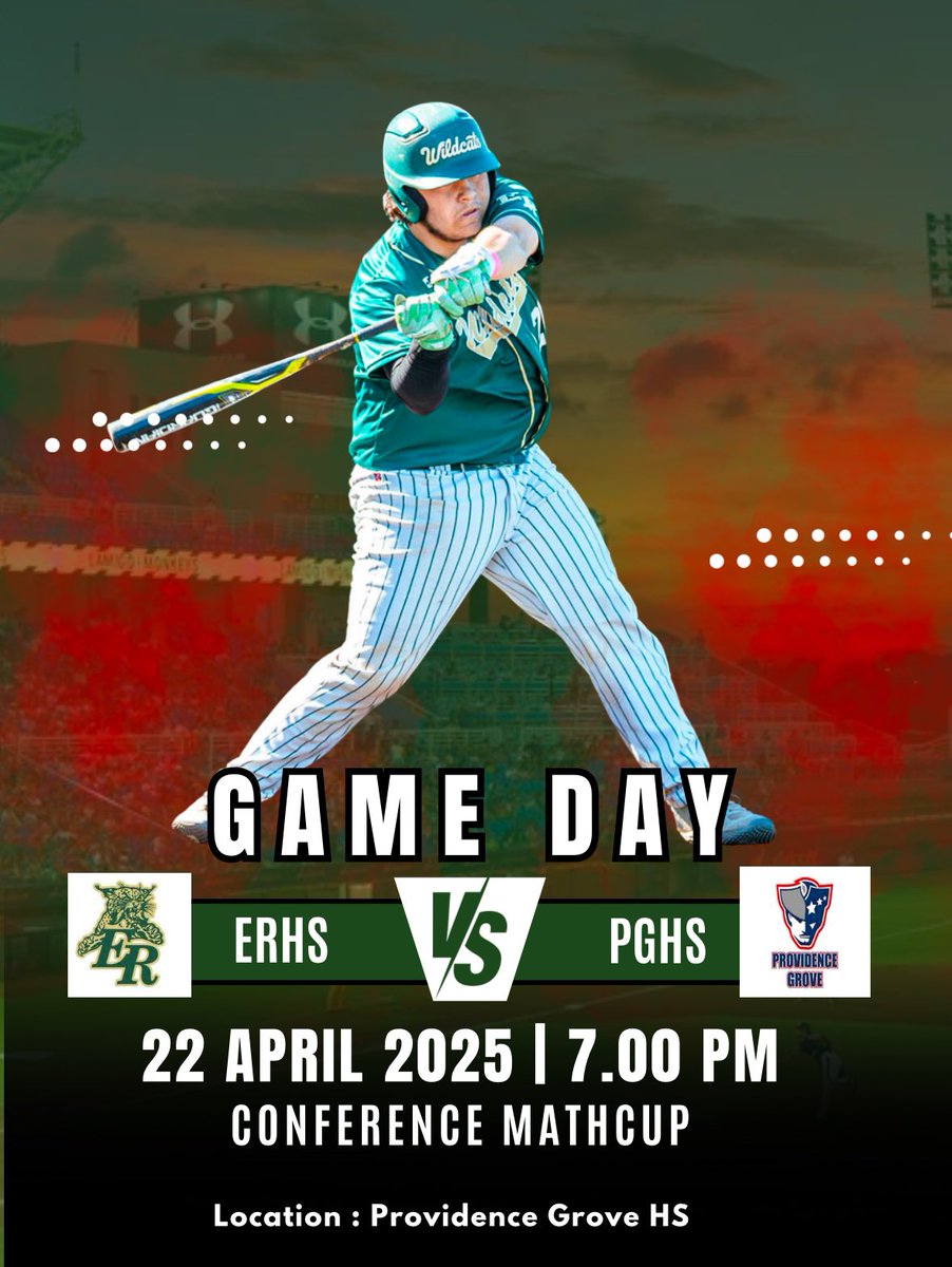 ‼️Conference Matchup‼️

Wildcats hit the road tonight as we travel to take on the Providence Grove Patriots! 

🆚 Providence Grove HS
📍 5555 Mack Lineberry Rd Climax, NC 
📆 April 22nd
⏰ First Pitch Scheduled for 4:30/7:00
⛅️ 72 Degrees

GO CATS!