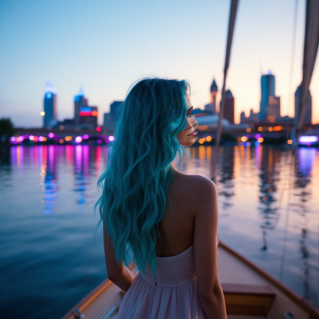 AriaNovelle's tweet image. Twilight tranquility on Nashville&apos;s river 🌆🌊 What&apos;s your peaceful escape? #AriaNovelle #TealNights #RiverReflection