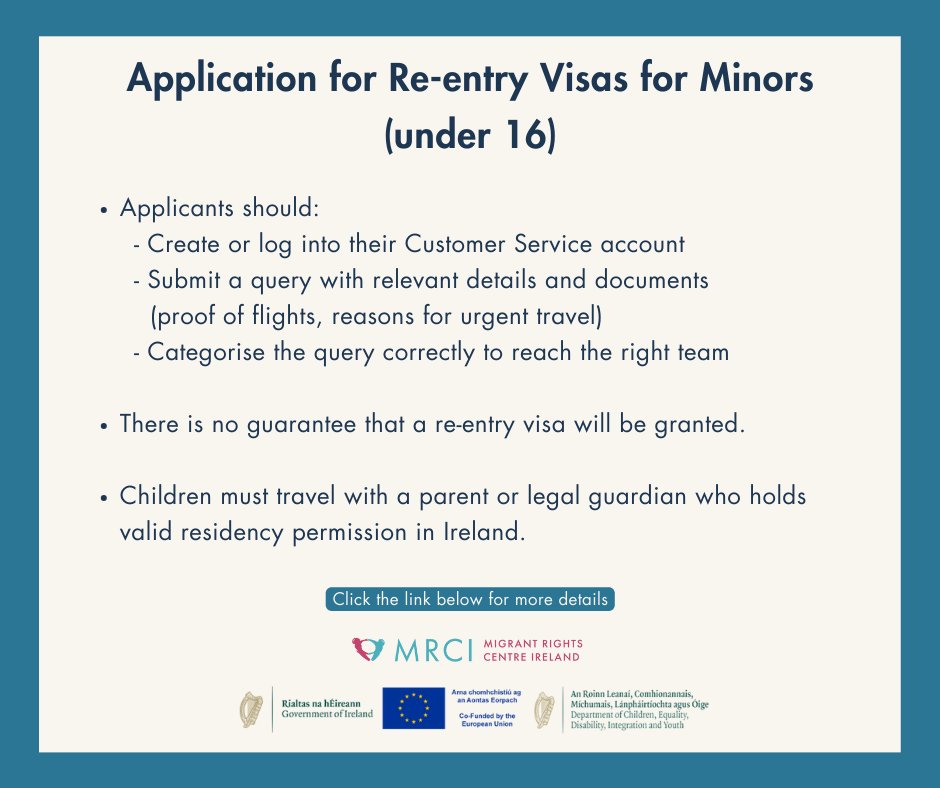 ✈️ Important update for migrant families in Ireland! 📄

 🔗 mrci.ie/2025/04/07/app…

✅ Stay informed
 ✅Avoid travel issues
 ✅Plan ahead

#MigrantRights #irelandvisa