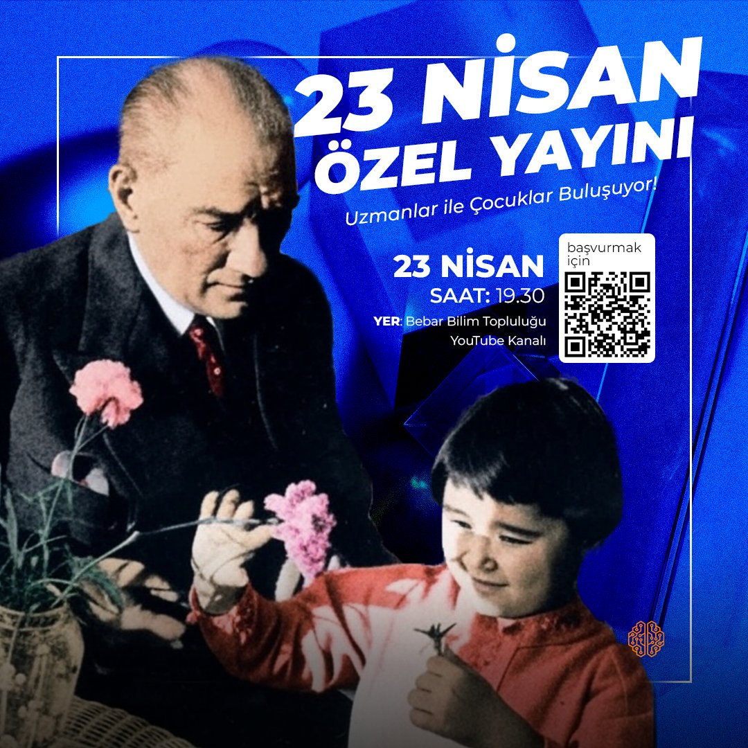 🎉 23 Nisan Ulusal Egemenlik ve Çocuk Bayramımız Kutlu Olsun! 🎉

🧠 Çocuğunuz bilim, matematik, felsefe ya da psikolojiye meraklı mı?

Bu 23 Nisan'da çocukları canlı yayında bilim insanları ve uzmanlarla bir araya getiriyoruz!

📺 Yayını herkes izleyebilir!
Ancak yayına çıkmak