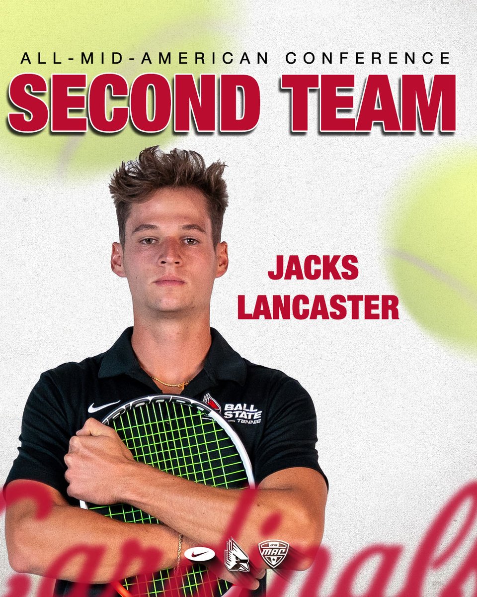 🎾Congratulations to Jacks Lancaster for earning All-MAC Second Team honors‼️