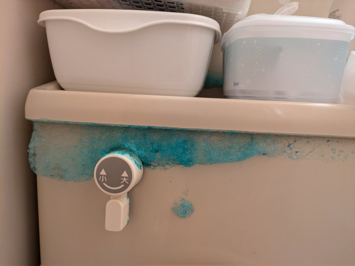 ブルーレットを入れたら泡々になってしまった