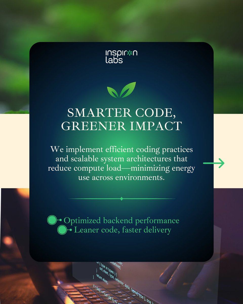 inspironlabs's tweet photo. Innovation with intention—at InspironLabs, we’re shaping tech that performs and preserves. From efficient code to responsible cloud, we're committed to a sustainable digital future. 🌱💻
Connect with us at - https://t.co/wSdHJA3nTm
#EarthDay2025 #GreenCloud #Inspironlabs https://t.co/qGQrjb9973