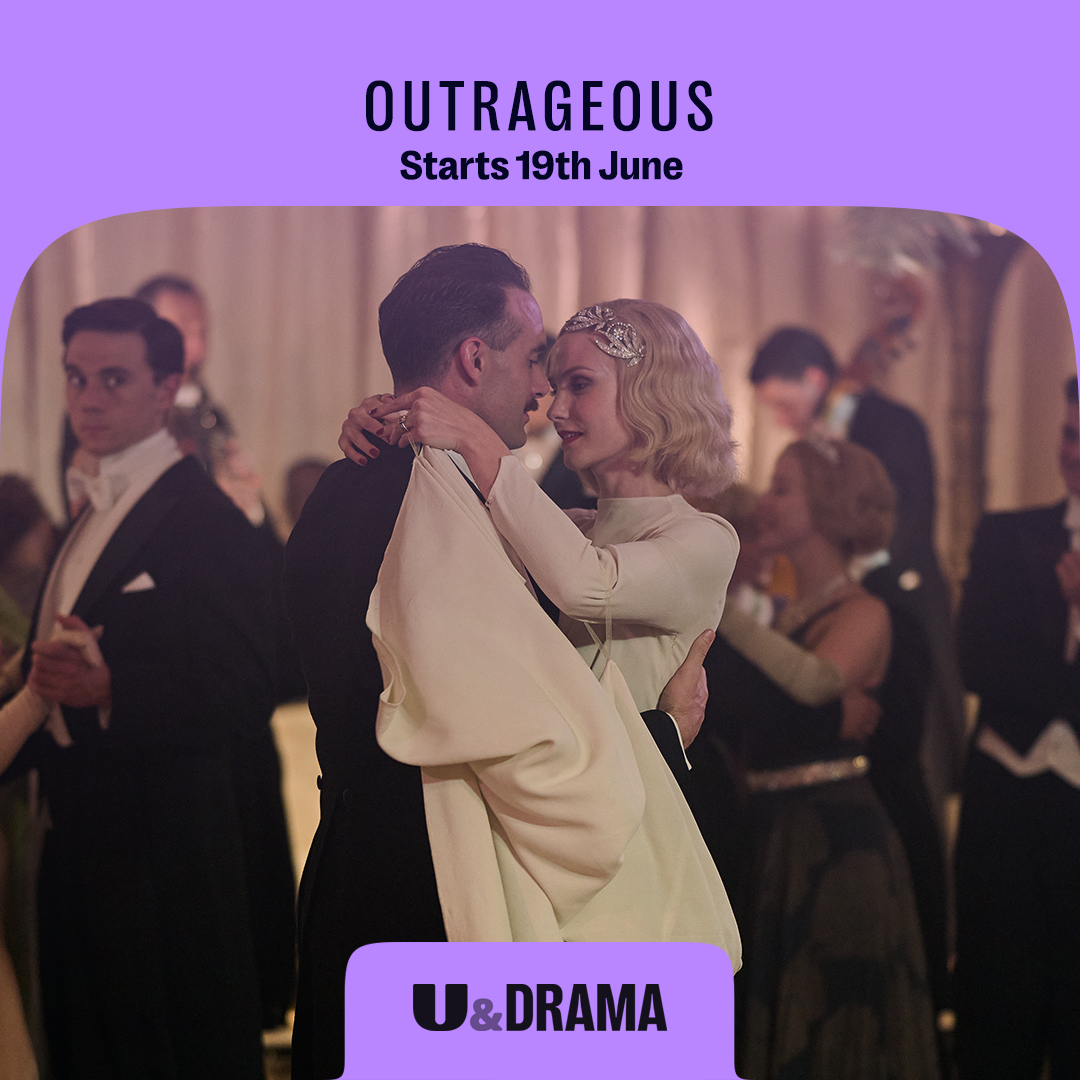 dramachannel's tweet photo. We have some extremely glamorous news!

Outrageous, our new six-part drama about the Mitford Sisters, comes to @StreamOnU and U&Drama on 19th June. 

With a fabulous cast including Bessie Carter, Joanna Vanderham, Anna Chancellor, James Purefoy and many more, you won't want to miss this!