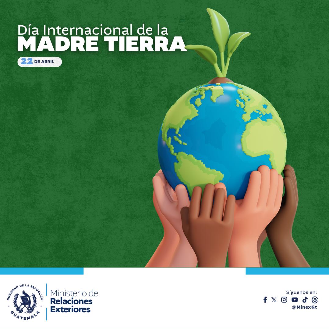 Guatemala se une a la conmemoración del Día Internacional de la Madre Tierra, reafirmando su compromiso con la protección y recuperación de los ecosistemas del país. Promover la convivencia armónica con la naturaleza y el cuidado del planeta es parte fundamental de la labor del