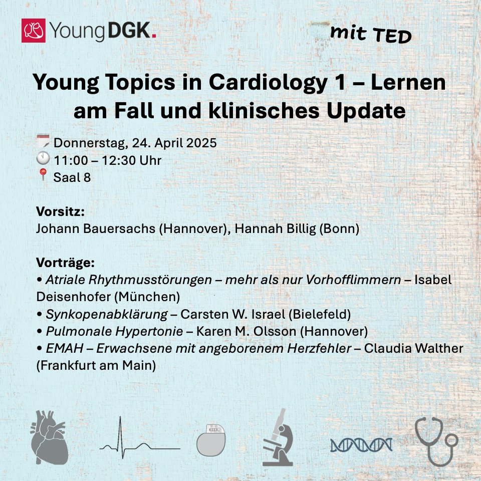 Hannah Billig (@hannah_billig_) on Twitter photo Young Topics 1 – Update gefällig?
Von Rhythmusstörungen bis EMAH: kompaktes Wissen am Fall!
<a href="/YoungDgk/">Young DGK</a> #DGKJahrestagung❤️🔥
<a href="/JBauersachsMD/">Johann Bauersachs</a> <a href="/Kardiophil/">Philipp Breitbart</a> <a href="/sebFeickert/">Sebastian Feickert</a> <a href="/Franzi_Koppe/">Franziska Koppe-Schmeißer</a> Young Topics 1 – Update gefällig?
Von Rhythmusstörungen bis EMAH: kompaktes Wissen am Fall!
<a href="/YoungDgk/">Young DGK</a> #DGKJahrestagung❤️🔥
<a href="/JBauersachsMD/">Johann Bauersachs</a> <a href="/Kardiophil/">Philipp Breitbart</a> <a href="/sebFeickert/">Sebastian Feickert</a> <a href="/Franzi_Koppe/">Franziska Koppe-Schmeißer</a>