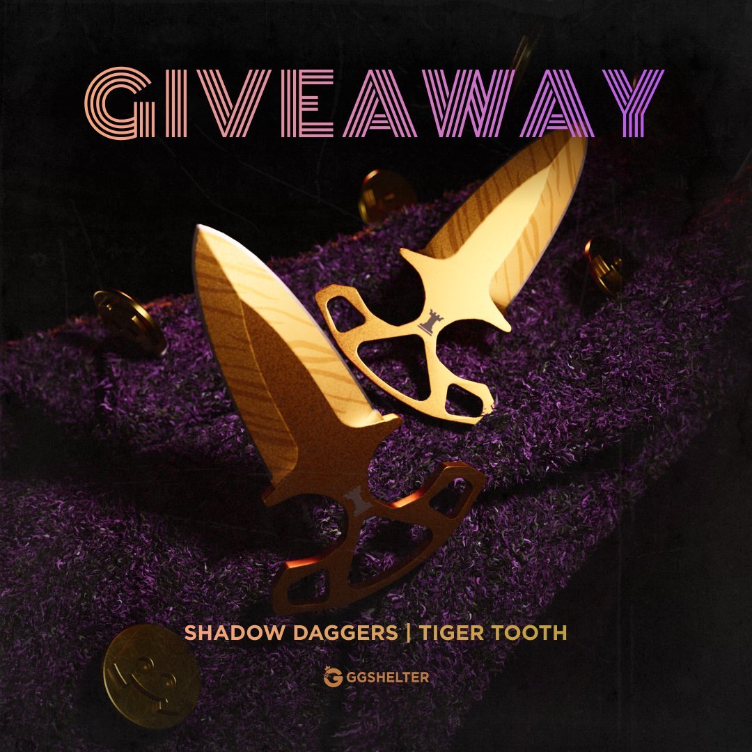 Tomas1120 (@tomas1120_) on Twitter photo 🎁 Shadow Daggers | Tiger Tooth ($200)
➡️ TO ENTER:
✅ Follow <a href="/gg_drop/">GGDrop.com</a>
✅ Retweet & like the post
✅ Tag 2 friends
⏰ Giveaway ends in 7 days! 🎁 Shadow Daggers | Tiger Tooth ($200)
➡️ TO ENTER:
✅ Follow <a href="/gg_drop/">GGDrop.com</a>
✅ Retweet & like the post
✅ Tag 2 friends
⏰ Giveaway ends in 7 days!