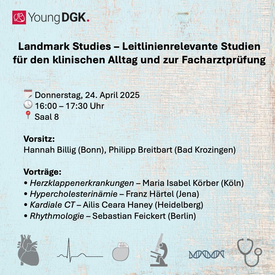 Hannah Billig (@hannah_billig_) on Twitter photo Landmark Studies 📚✅
Welche Studien muss man kennen?
Wir bringen Dich auf den neuesten Stand für Klinik & Prüfung!
<a href="/YoungDgk/">Young DGK</a> #DGKJahrestagung
<a href="/Kardiophil/">Philipp Breitbart</a> <a href="/sebFeickert/">Sebastian Feickert</a> Landmark Studies 📚✅
Welche Studien muss man kennen?
Wir bringen Dich auf den neuesten Stand für Klinik & Prüfung!
<a href="/YoungDgk/">Young DGK</a> #DGKJahrestagung
<a href="/Kardiophil/">Philipp Breitbart</a> <a href="/sebFeickert/">Sebastian Feickert</a>