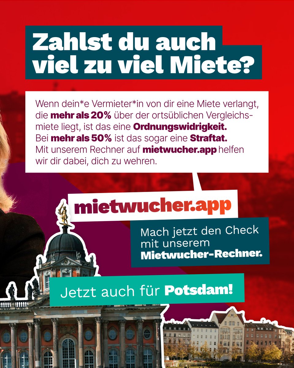 Unsere mietwucher.app deckt auf: 1.000.000 Euro könnten Mieter*innen sparen, wenn überhöhte Mieten konsequent abgesenkt würden. Pro Monat! 

Wir haben 4.174 Meldungen überhöhter Mieten analysiert, die über unsere App direkt an die zuständigen Wohnungsämter verschickt