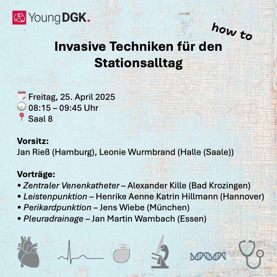 Hannah Billig (@hannah_billig_) on Twitter photo How-to: Invasive Techniken 🩺
ZVK, Perikardpunktion, Leiste & Co. – praxisnah erklärt! 📹
Für alle, die mehr wollen als nur Theorie
<a href="/YoungDgk/">Young DGK</a> #DGKJahrestagung
<a href="/HenrikeHillmann/">Henrike Hillmann</a> <a href="/sebFeickert/">Sebastian Feickert</a> <a href="/veramasloo/">Vera Maslova</a> <a href="/JTennigkeit/">Johanna Tennigkeit</a> <a href="/SamiraSoltaniMD/">Samira Soltani</a> How-to: Invasive Techniken 🩺
ZVK, Perikardpunktion, Leiste & Co. – praxisnah erklärt! 📹
Für alle, die mehr wollen als nur Theorie
<a href="/YoungDgk/">Young DGK</a> #DGKJahrestagung
<a href="/HenrikeHillmann/">Henrike Hillmann</a> <a href="/sebFeickert/">Sebastian Feickert</a> <a href="/veramasloo/">Vera Maslova</a> <a href="/JTennigkeit/">Johanna Tennigkeit</a> <a href="/SamiraSoltaniMD/">Samira Soltani</a>