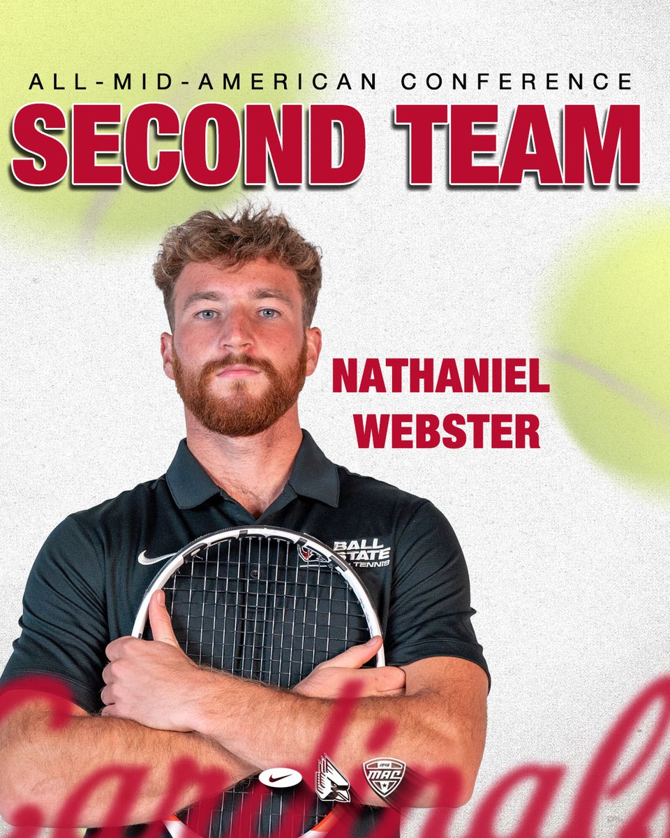 🎾Congratulations to Nathaniel Webster for earning All-MAC Second Team honors‼️
