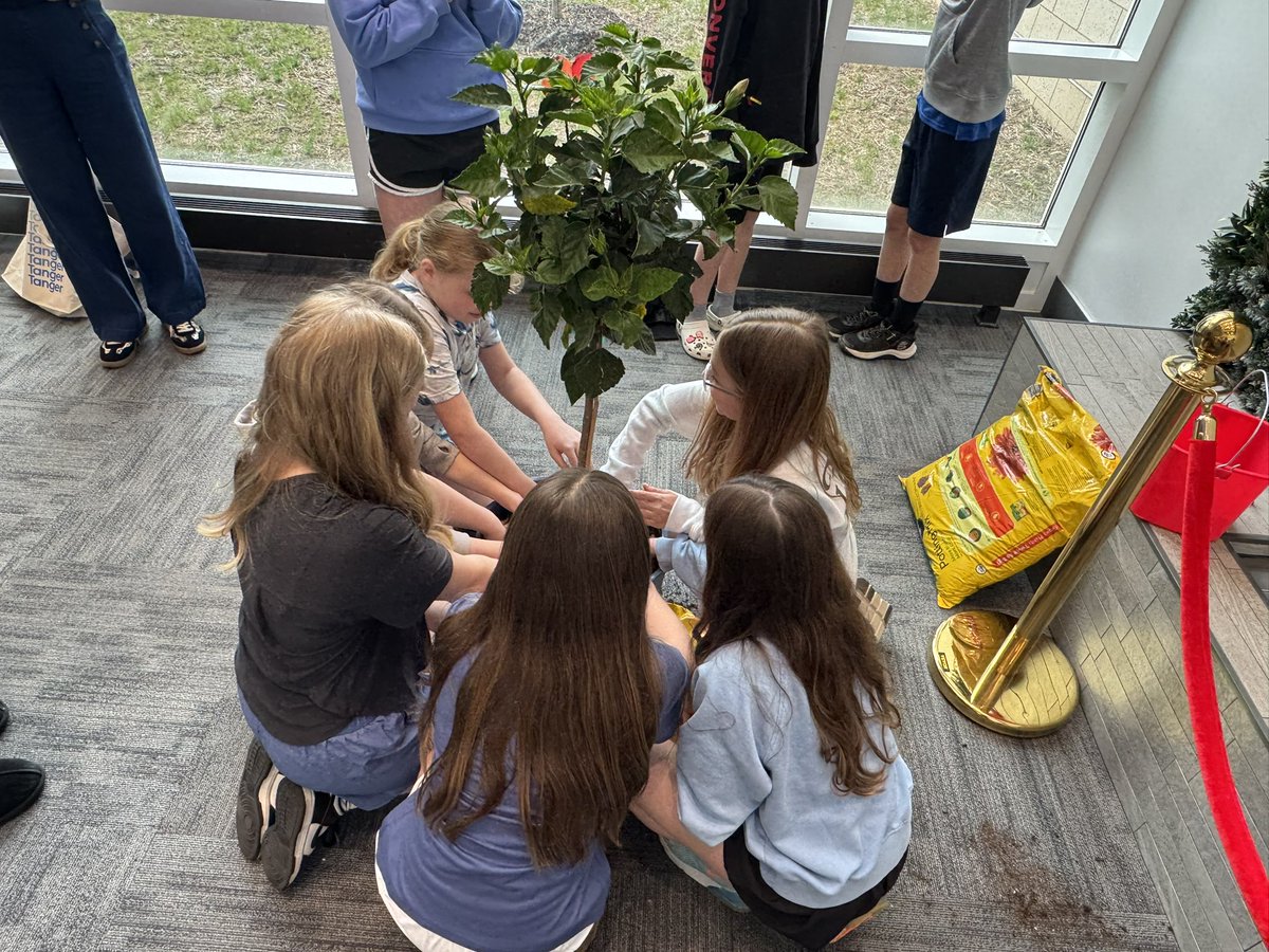 MrsBenzTIS's tweet image. Happy #EarthDay from Trinity Intermediate! We’re celebrating our planet and giving a big THANK YOU to @TangerOutlets for their generous donation of a beautiful tree for our lobby. What a great reminder to keep growing, giving, and going green!#TrinityIntermediateRocks #EarthDay