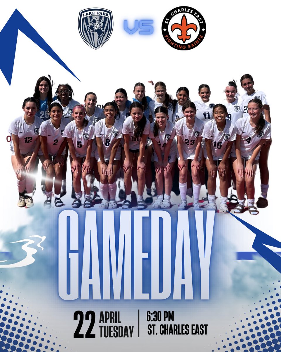🚨GAMEDAY🚨

Lake Park Girls Soccer continue DuKane Conference action today against St. Charles East High School. Let’s go Lancers!

JV1 - 4:30 pm (Away, St. Charles East)

VAR - 6:30 pm (Away, St. Charles East)