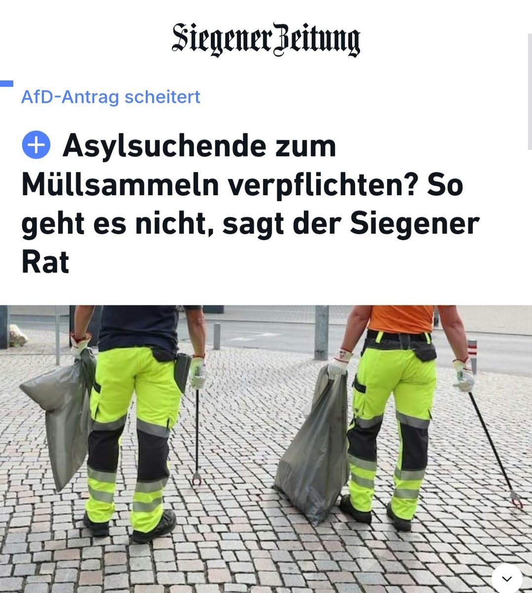 Und warum geht das nicht?
Warum sollen wir diese Leute ohne Gegenleistung von unserem Geld finanzieren?