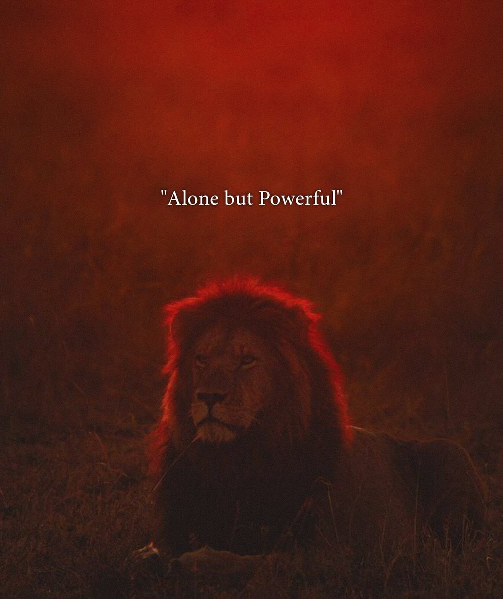 → Yalnız ama güçlü.