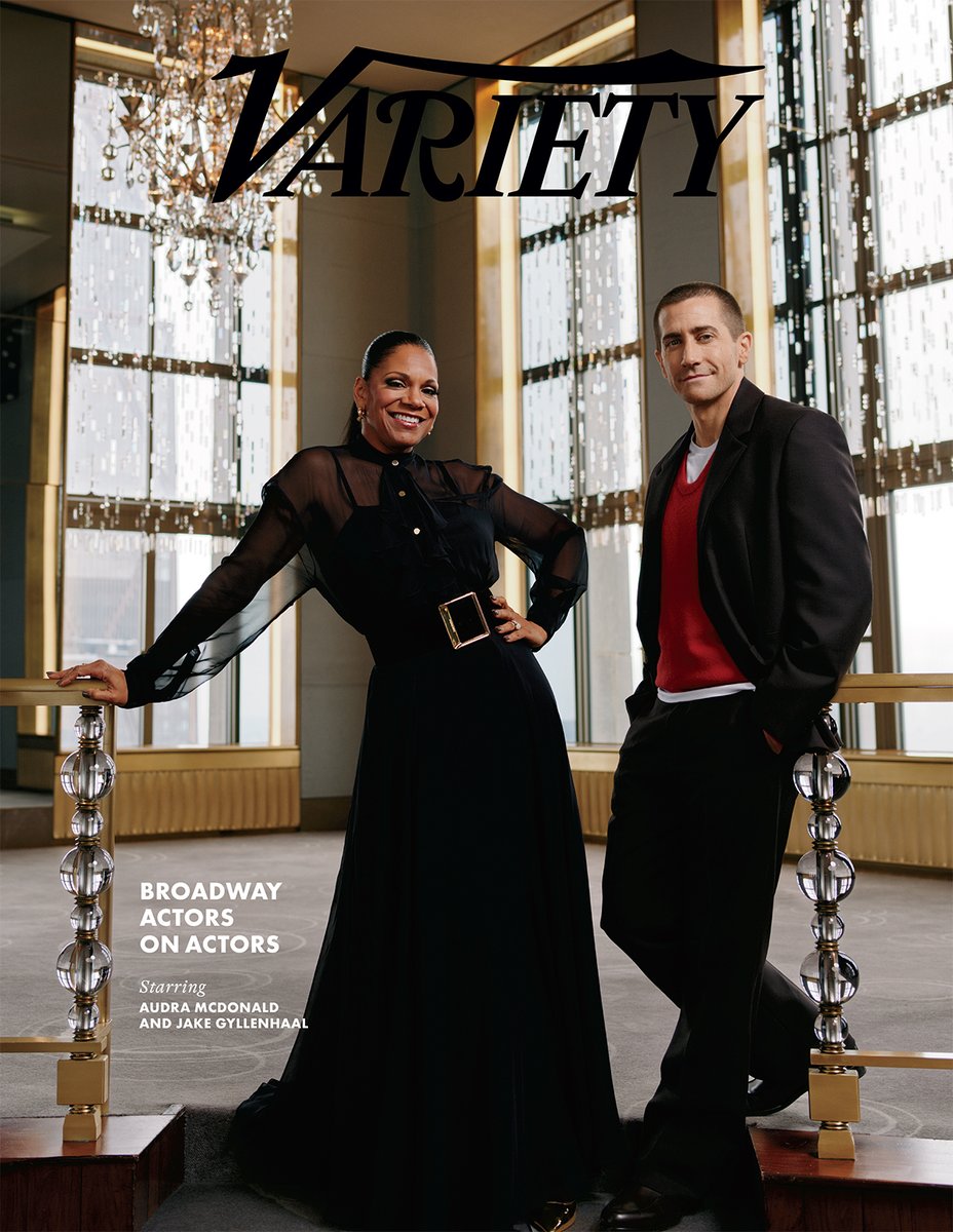 Audra McDonald and Jake Gyllenhaal for Variety's #ActorsOnActors, photographed by Emilio Madrid at the Rockefeller Center 🖤
