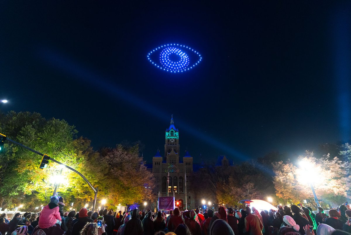 DroneShowDotCom's tweet photo. Our crew has their own perspective during shows—what they see, hear, and feel. Here’s a glimpse from the ground while the sky lights up. https://t.co/mH9HHy5ClK https://t.co/lCGt9mwRDK